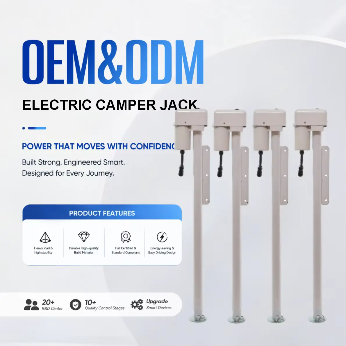 3500lbs Electric Camper Jack with LED Light