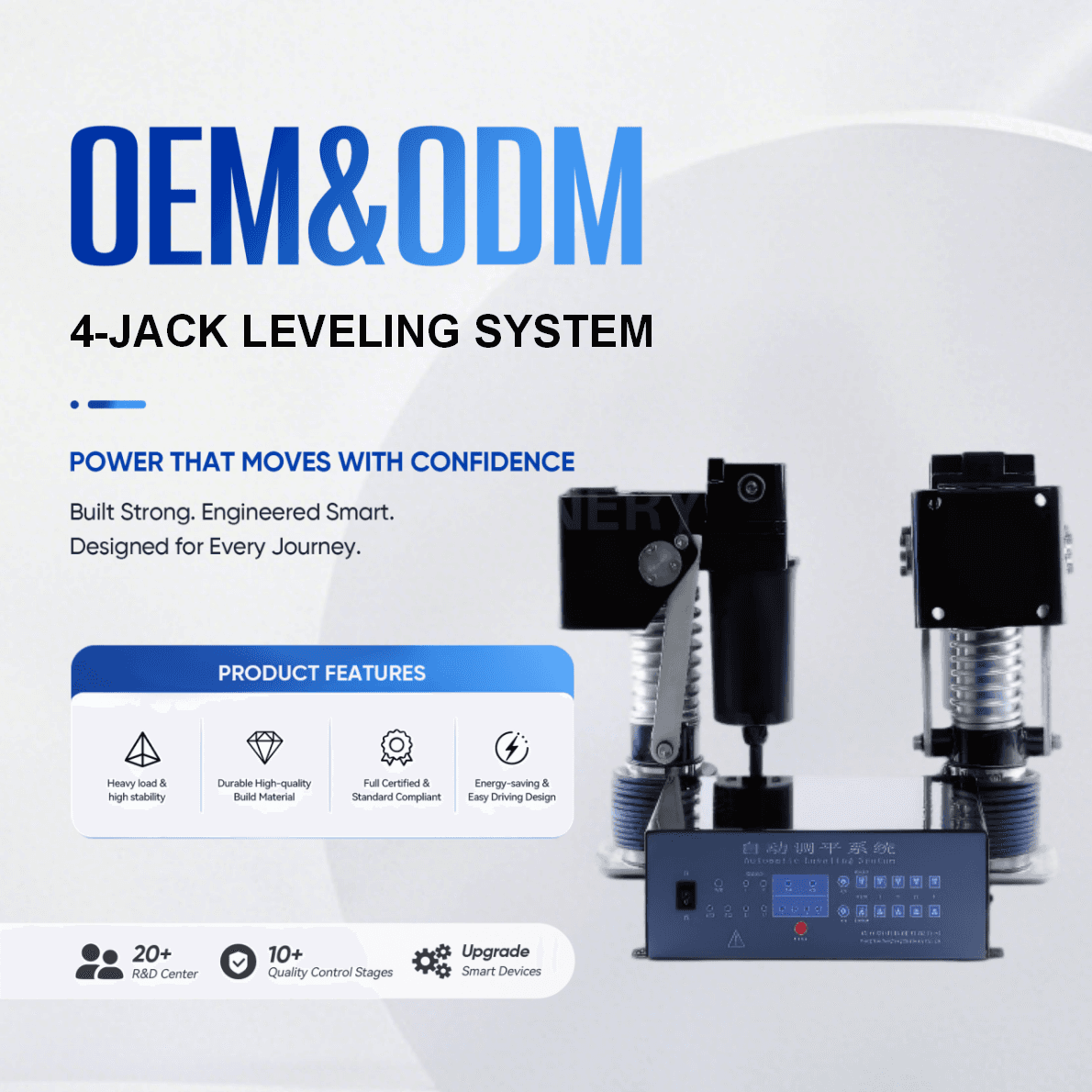 6T 4-Jack Hydraulic Leveling System