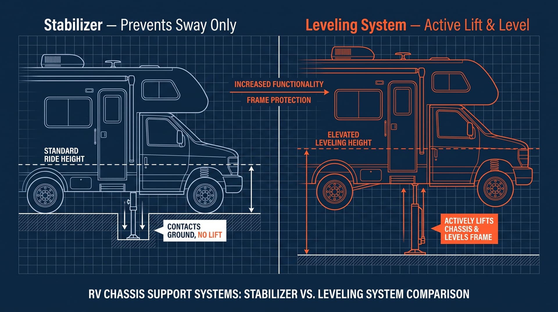 Stabilizer vs leveling system comparison